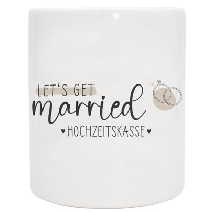 Keramik Spardose | Hochzeitskasse | Lets get married
