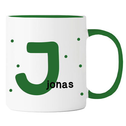Keramik Tasse mit Namen | Initiale