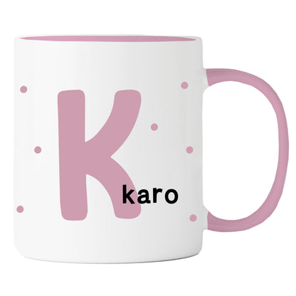 Keramik Tasse mit Namen | Initiale