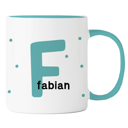 Keramik Tasse mit Namen | Initiale