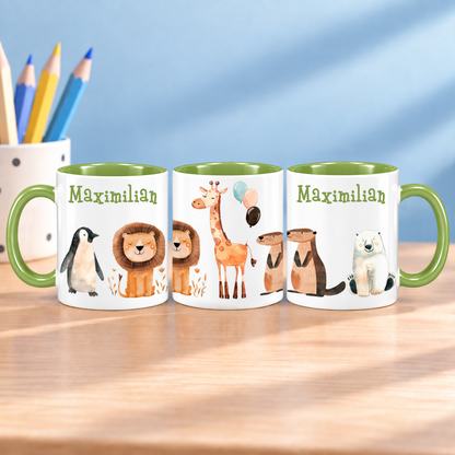 Keramik Tasse mit Namen | Tierparty