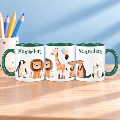 Keramik Tasse mit Namen | Tierparty
