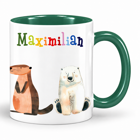 Keramik Tasse mit Namen | Tierparty
