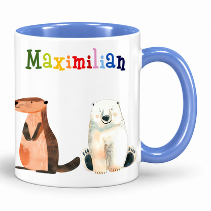Keramik Tasse mit Namen | Tierparty