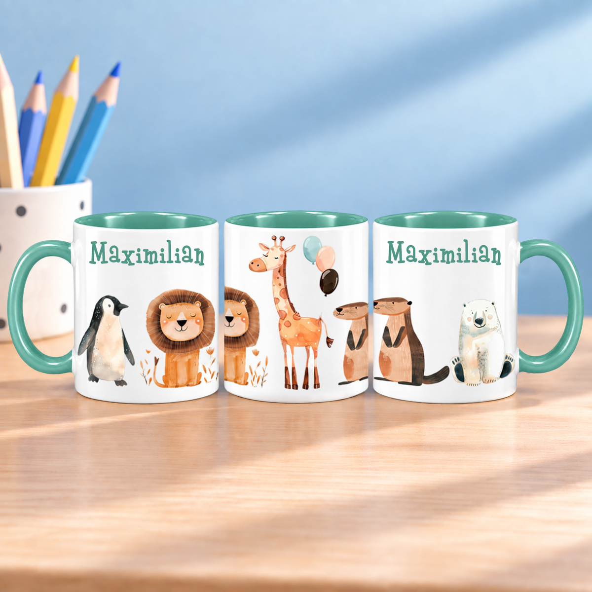 Keramik Tasse mit Namen | Tierparty