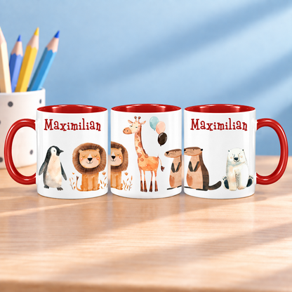 Keramik Tasse mit Namen | Tierparty