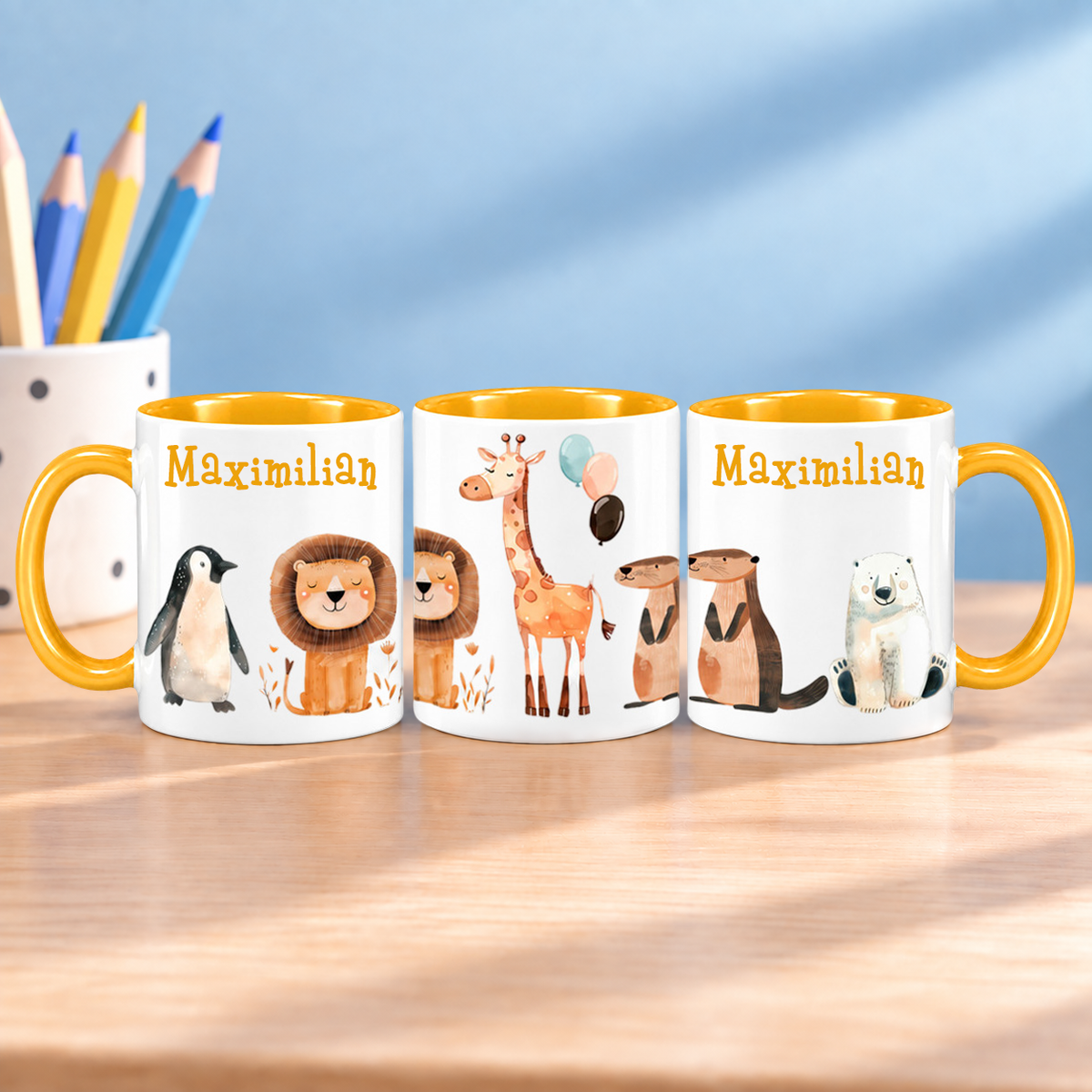 Keramik Tasse mit Namen | Tierparty
