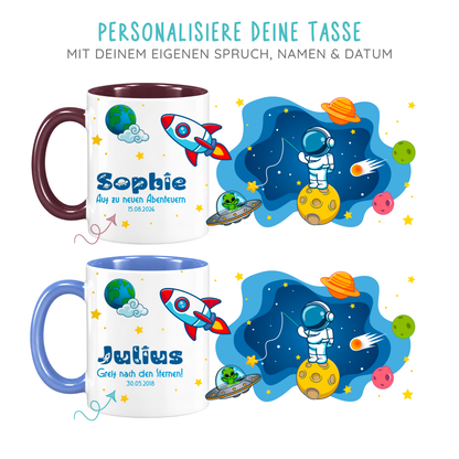Keramik Tasse mit Namen | Schulstarter 2