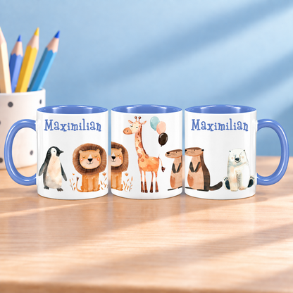 Keramik Tasse mit Namen | Tierparty