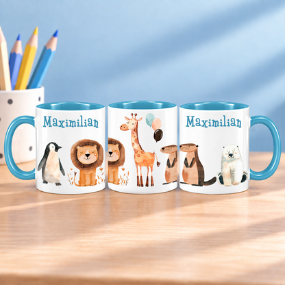 Keramik Tasse mit Namen | Tierparty