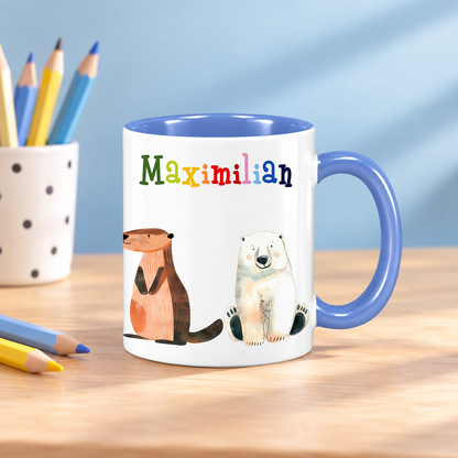 Keramik Tasse mit Namen | Tierparty