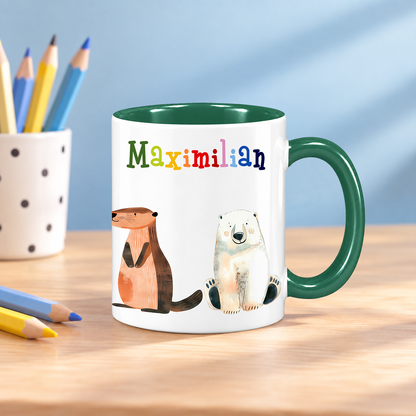 Keramik Tasse mit Namen | Tierparty