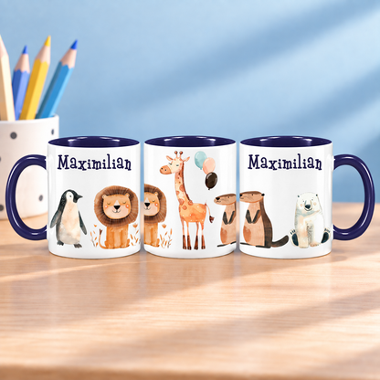 Keramik Tasse mit Namen | Tierparty