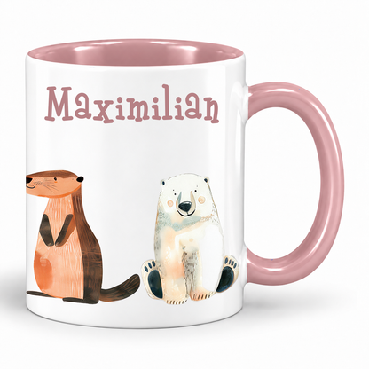 Keramik Tasse mit Namen | Tierparty