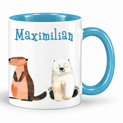 Keramik Tasse mit Namen | Tierparty