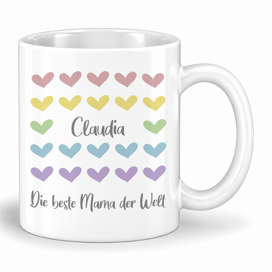 Keramik Tasse mit Name | Die beste Mama der Welt