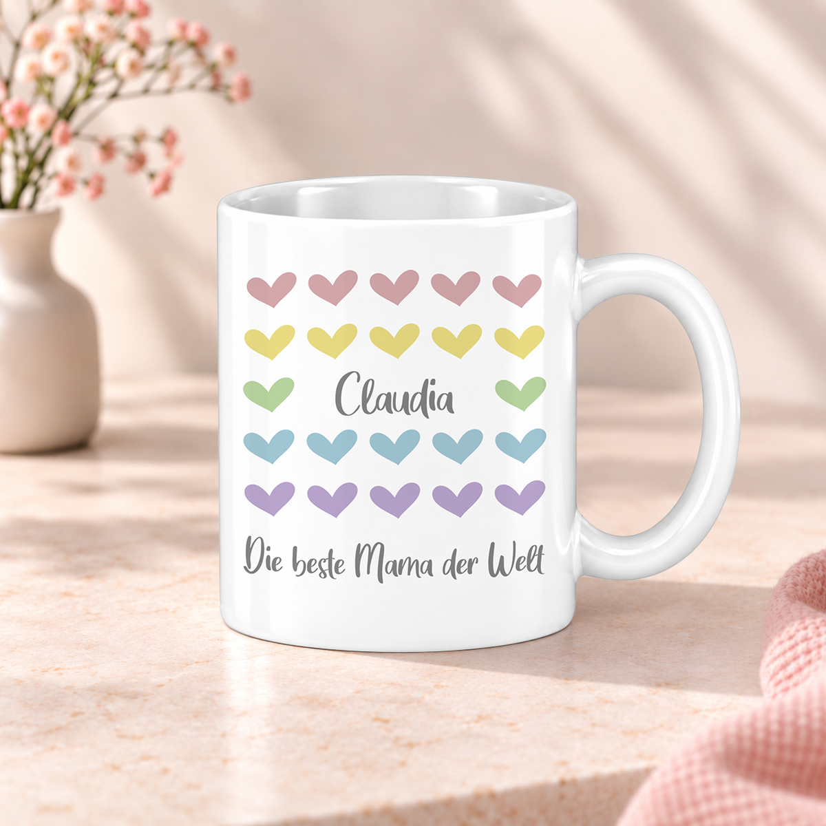Keramik Tasse mit Name | Die beste Mama der Welt
