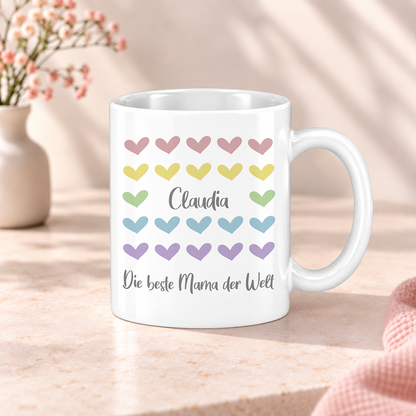 Keramik Tasse mit Name | Die beste Mama der Welt