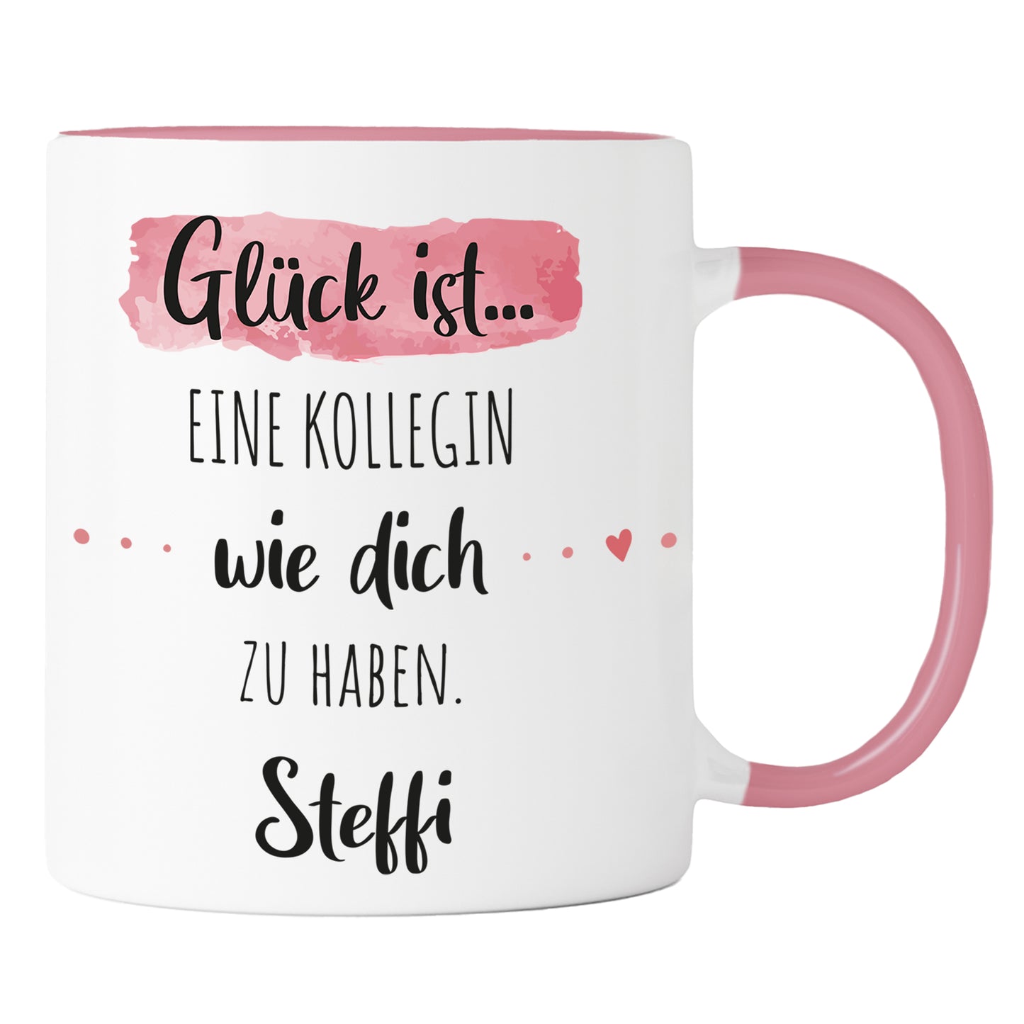 Keramik Tasse mit Namen | Glück ist eine Kollegin wie dich zu haben