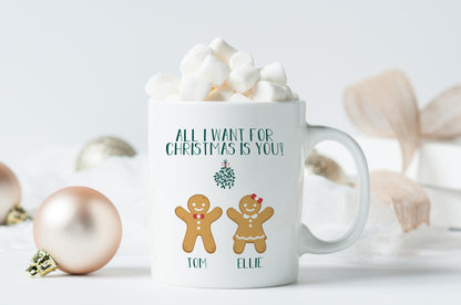 Keramik Tasse mit Name | Lebkuchen Paar