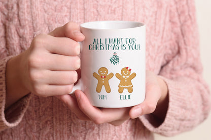 Keramik Tasse mit Name | Lebkuchen Paar
