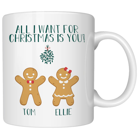 Keramik Tasse mit Name | Lebkuchen Paar