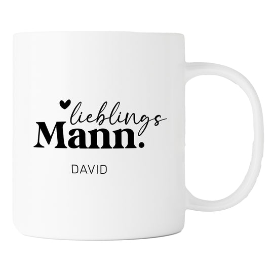 Keramik Tasse mit Namen | Lieblingsmann