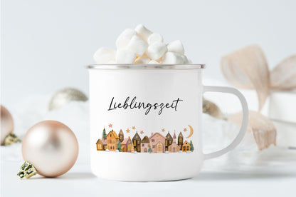 Emaille Tasse | Lieblingszeit