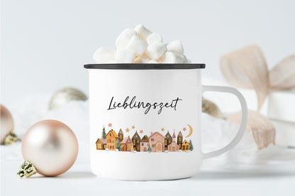 Emaille Tasse | Lieblingszeit