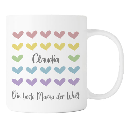 Keramik Tasse mit Name | Die beste Mama der Welt