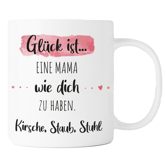 Keramik Tasse mit Name | Glück ist eine Mama wie dich zu haben
