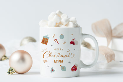 Keramik Tasse mit Name | Merry Christmas