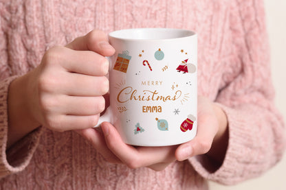 Keramik Tasse mit Name | Merry Christmas