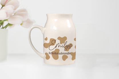 Keramik Kännchen mit Name | 500 ml | Schokoladensoße