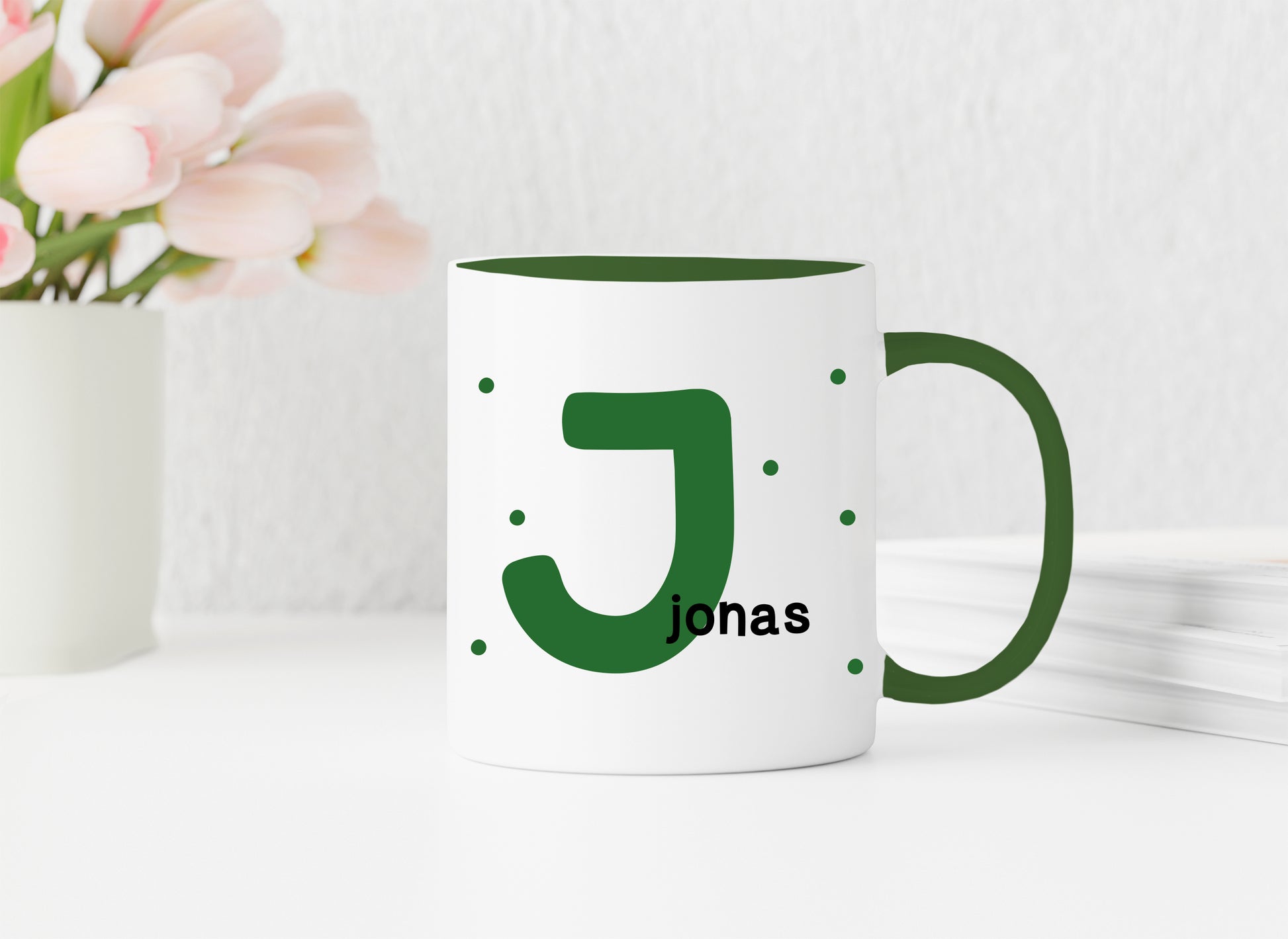 Personalisierte Tasse | Initiale Name | zum Verschenken | für Kinder und große Leute | Geburtstag | Keramik in 13 verschiedenen Farben - verschenkich.de