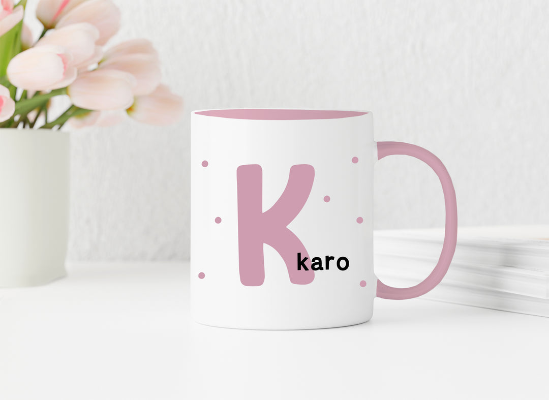 Personalisierte Tasse | Initiale Name | zum Verschenken | für Kinder und große Leute | Geburtstag | Keramik in 13 verschiedenen Farben