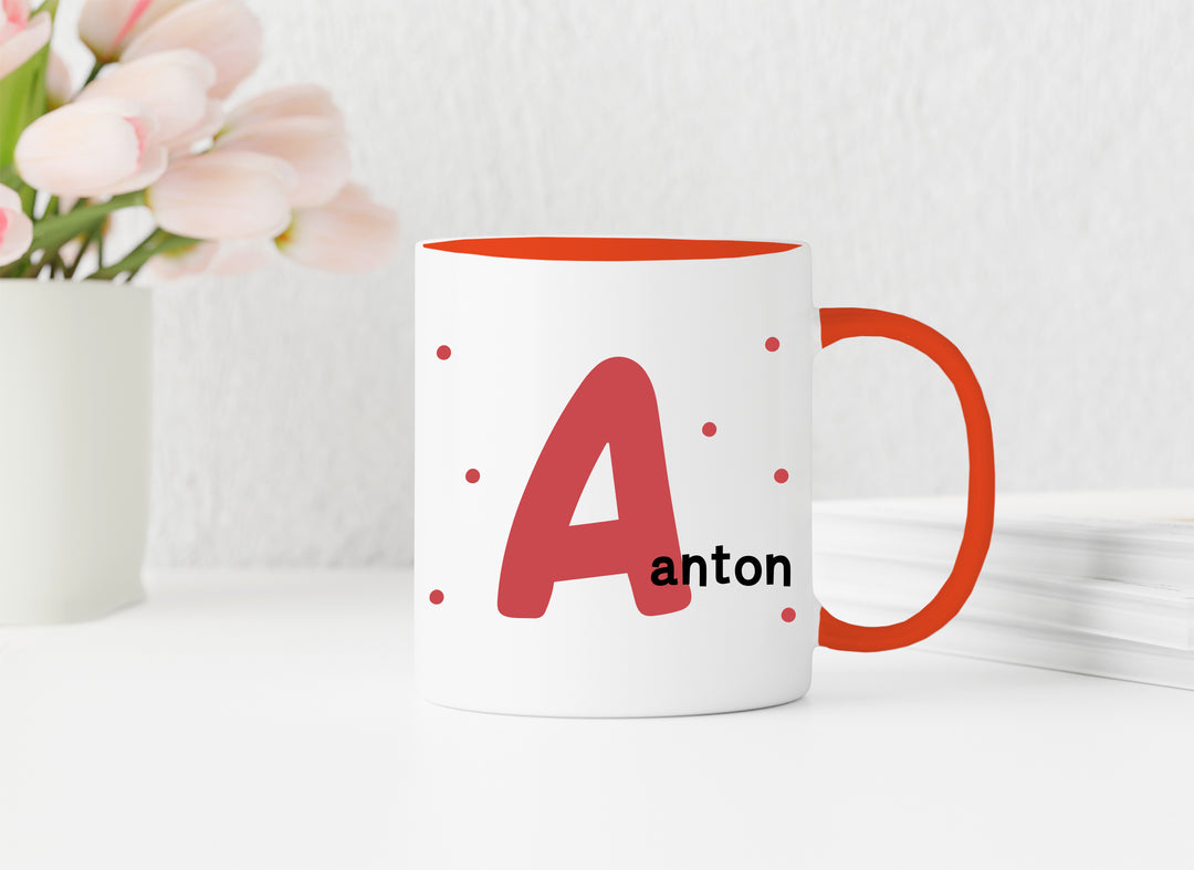 Personalisierte Tasse | Initiale Name | zum Verschenken | für Kinder und große Leute | Geburtstag | Keramik in 13 verschiedenen Farben