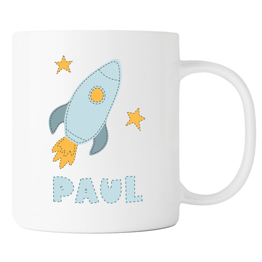 Keramik Tasse mit Namen | Rakete