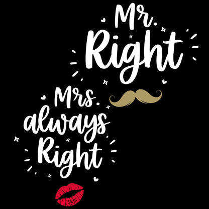 Kochschürze | Mr. Right + Mrs. always Right | Design 2