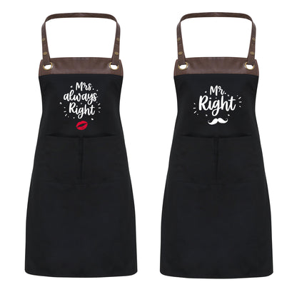 Kochschürze | Mr. Right + Mrs. always Right | Design 2