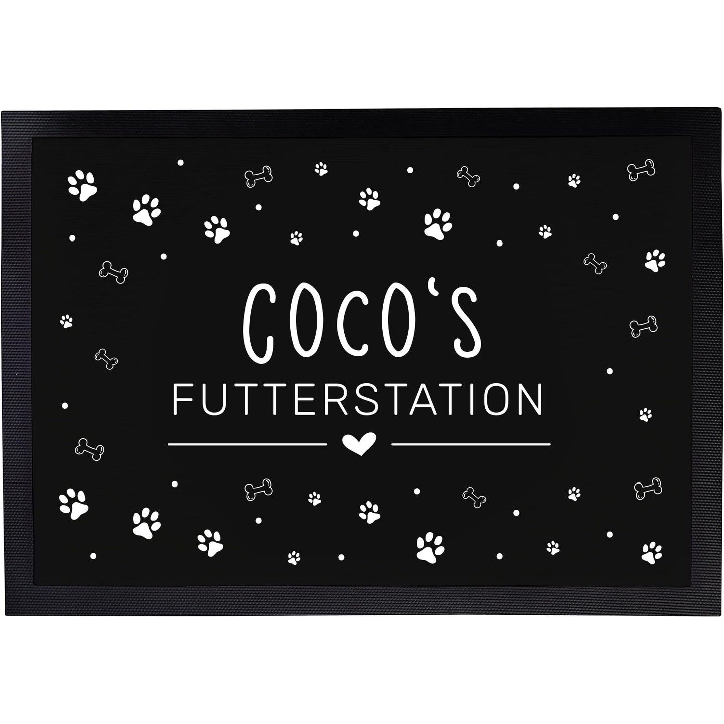 Napfunterlage mit Name | Futterstation | Hund