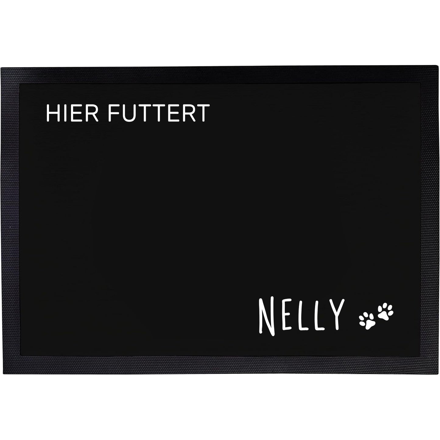 Napfunterlage mit Name | Hier futtert | Hund