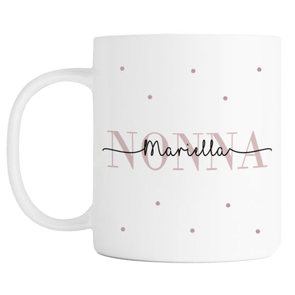 Keramik Tasse mit Namen + Enkel Geburtsjahr | Nonna