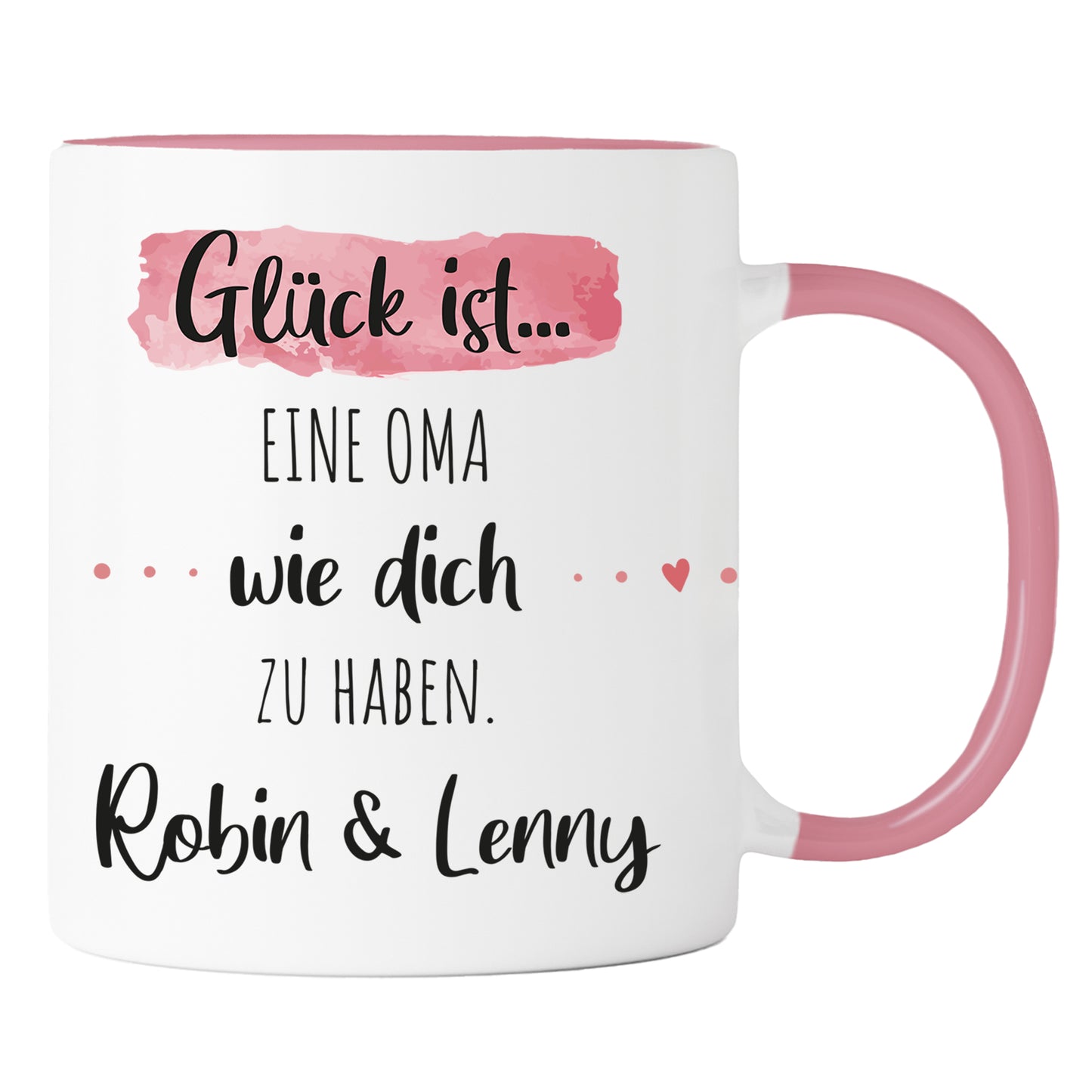 Keramik Tasse mit Namen | Glück ist eine Oma wie dich zu haben