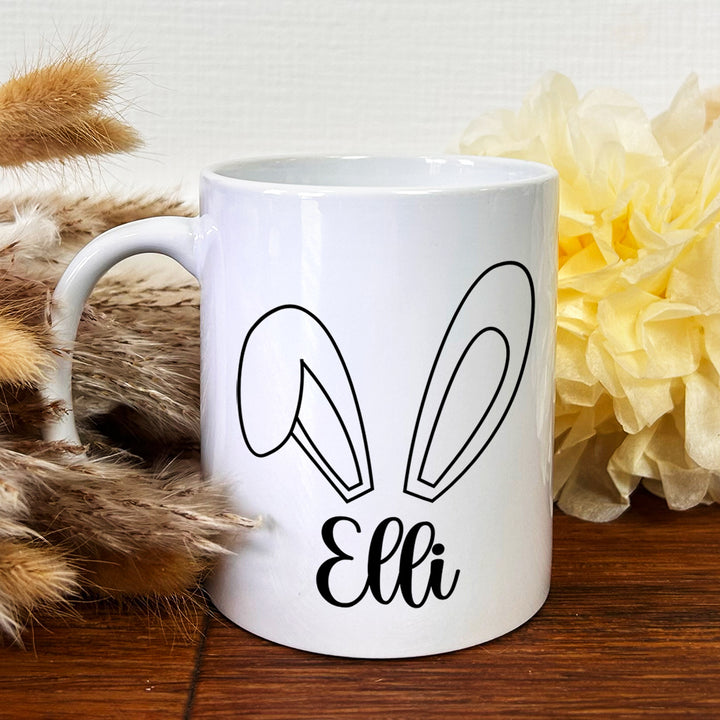 Personalisierte Tasse | mit Wunschnamen | Hasenohren 2 | Ostern | Kaffeetasse als Geschenkidee und Ostergruß