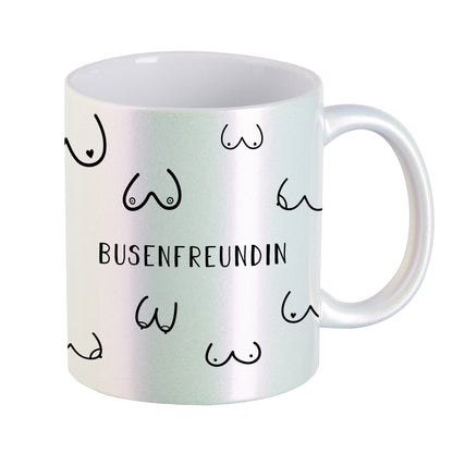 Keramik Tasse in Perlmutt | Busenfreundin 1.0
