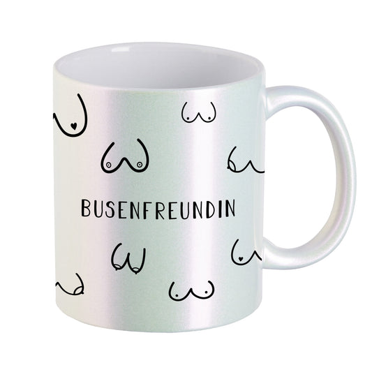 Keramik Tasse in Perlmutt | Busenfreundin 1.0