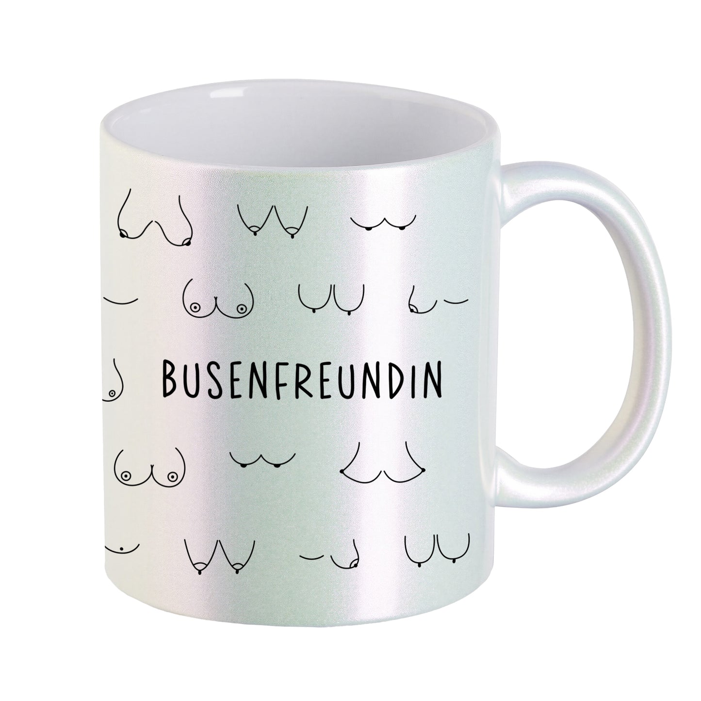 Keramik Tasse in Perlmutt | Busenfreundin 2.0