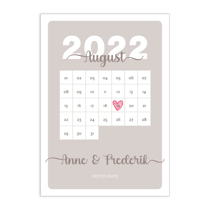 Poster | Kalenderblatt mit Namen + Datum