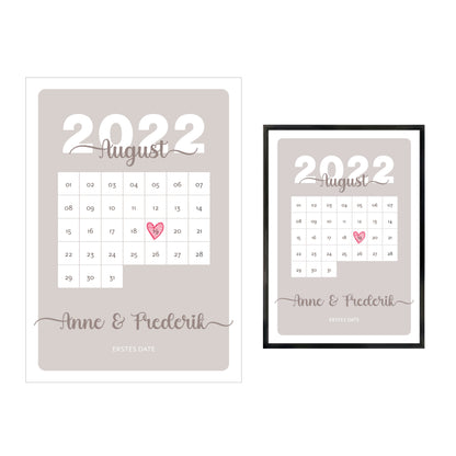 Poster | Kalenderblatt mit Namen + Datum